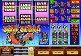 Zany Zebra Slot Screenshot