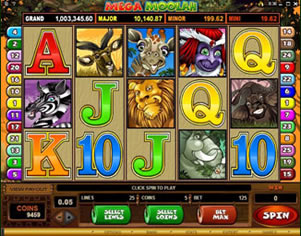 Mega Moolah Slot Screenshot