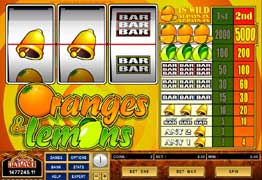 Oranges and Lemons Slot Screenshot