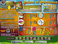 Prince Of Sherwood Slot Screenshot